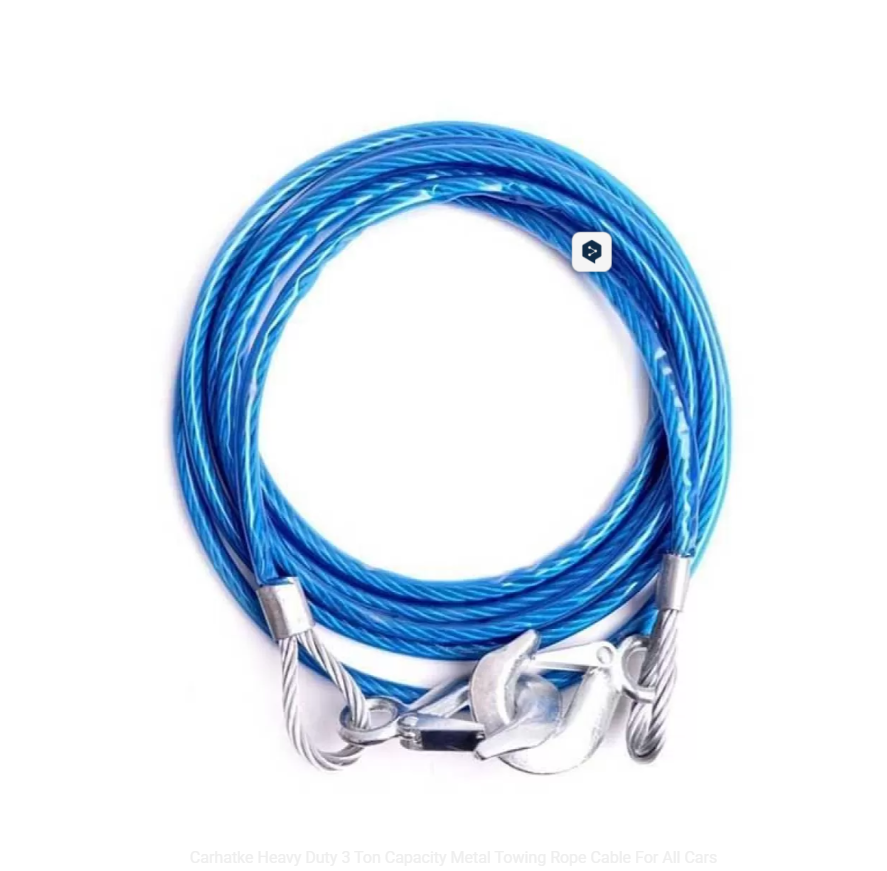 Carhatke Heavy Duty 3 Ton Capacity Metal Towing Rope Cable For All Cars