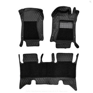 7D Car Floor Mats for Hyundai Creta 2015-20 - Black Color